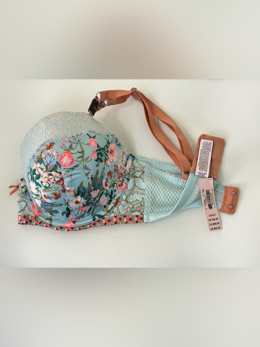 Victoria Secret Floral Pattern Bra - 32DDD - NWT - Picture 5 of 7